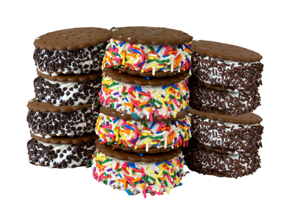 12 Wafer Ice Cream Sandwiches with Toppings
