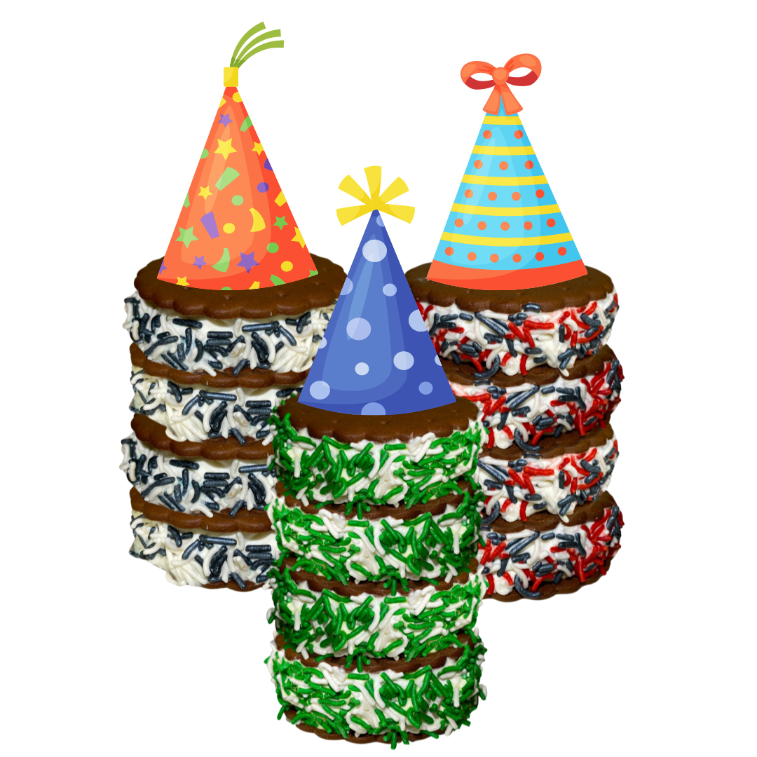 12 Party Wafer Ice Cream Sandwiches - Twist Ice Cream